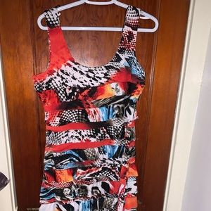 Fun multicolored tiered dress